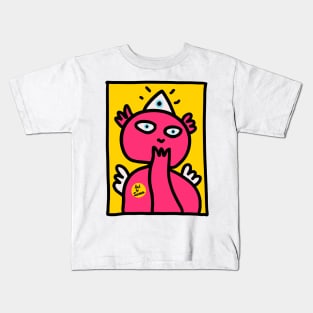 Pink Cool Alien Graffiti Kids T-Shirt